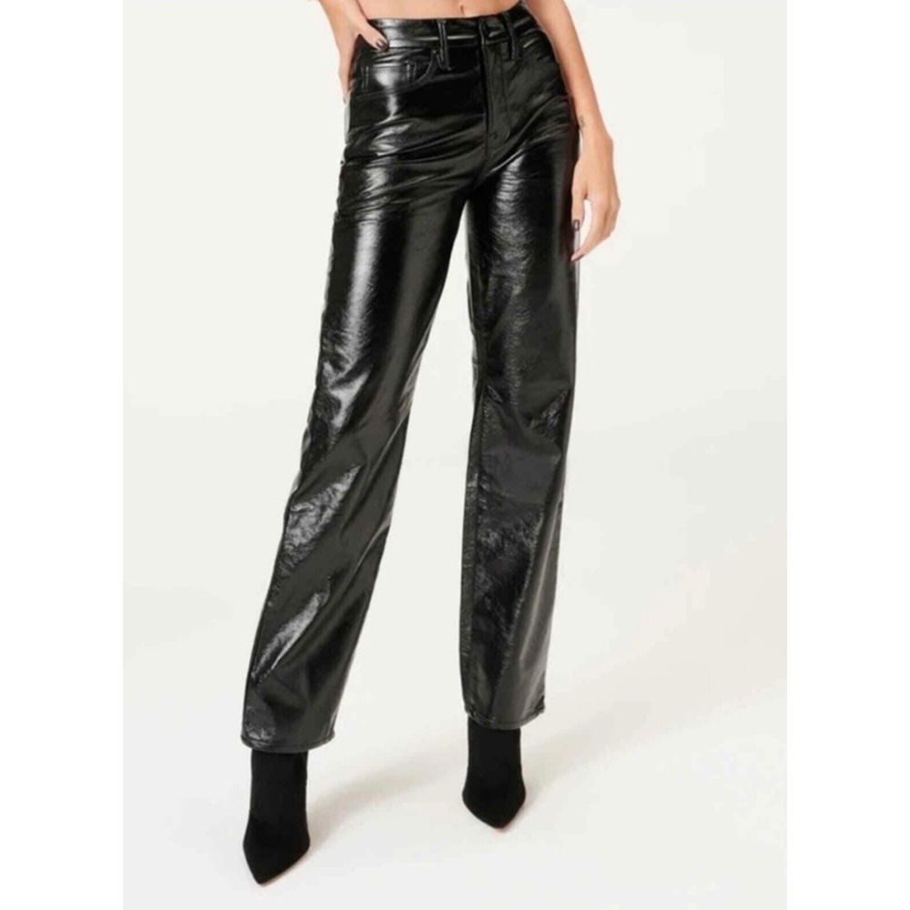 Good American High Rise Faux‎ Leather
Straight Leg Pants